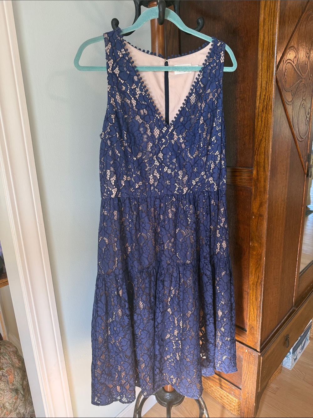 Beautiful Navy Blue Lace Dress